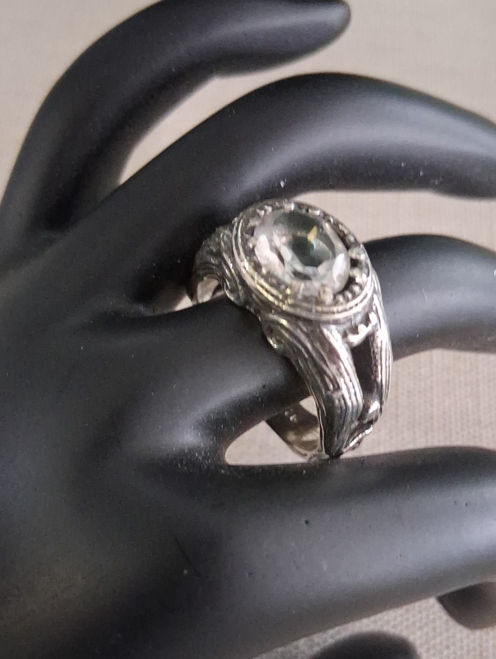 Sterling Silver Oval Quartz Gemstone Statement Ring